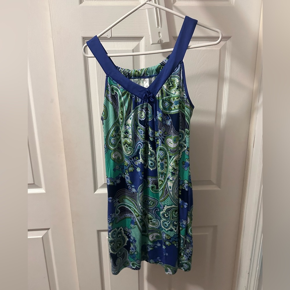 Blue and Green Paisley nightgown